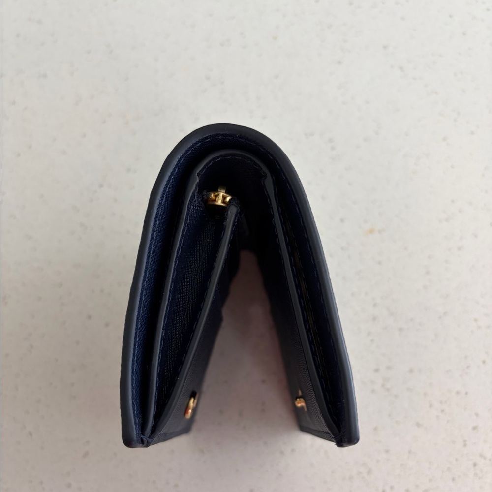 Lauren Ralph Lauren Navy and Cream Striped Leather Wallet - Picture 6 of 6